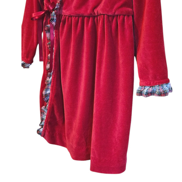 SUPER CUTE! Ralph Lauren Toddler Velour Holiday Dress Red 18 Months - Picture 3 of 8